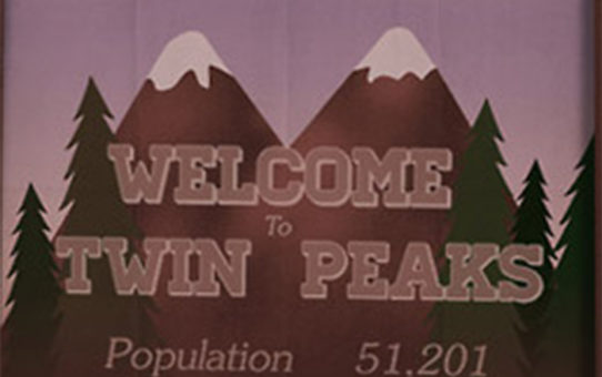 Welcome Twin Peaksの看板