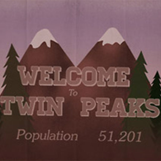 Welcome Twin Peaksの看板